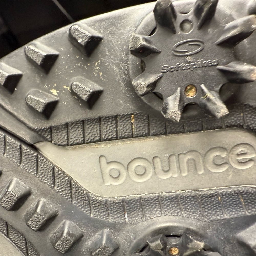 Adidas Bounce Golf Shoes Men’s 7.5 Black Soft spikes - Picture 11 of 12